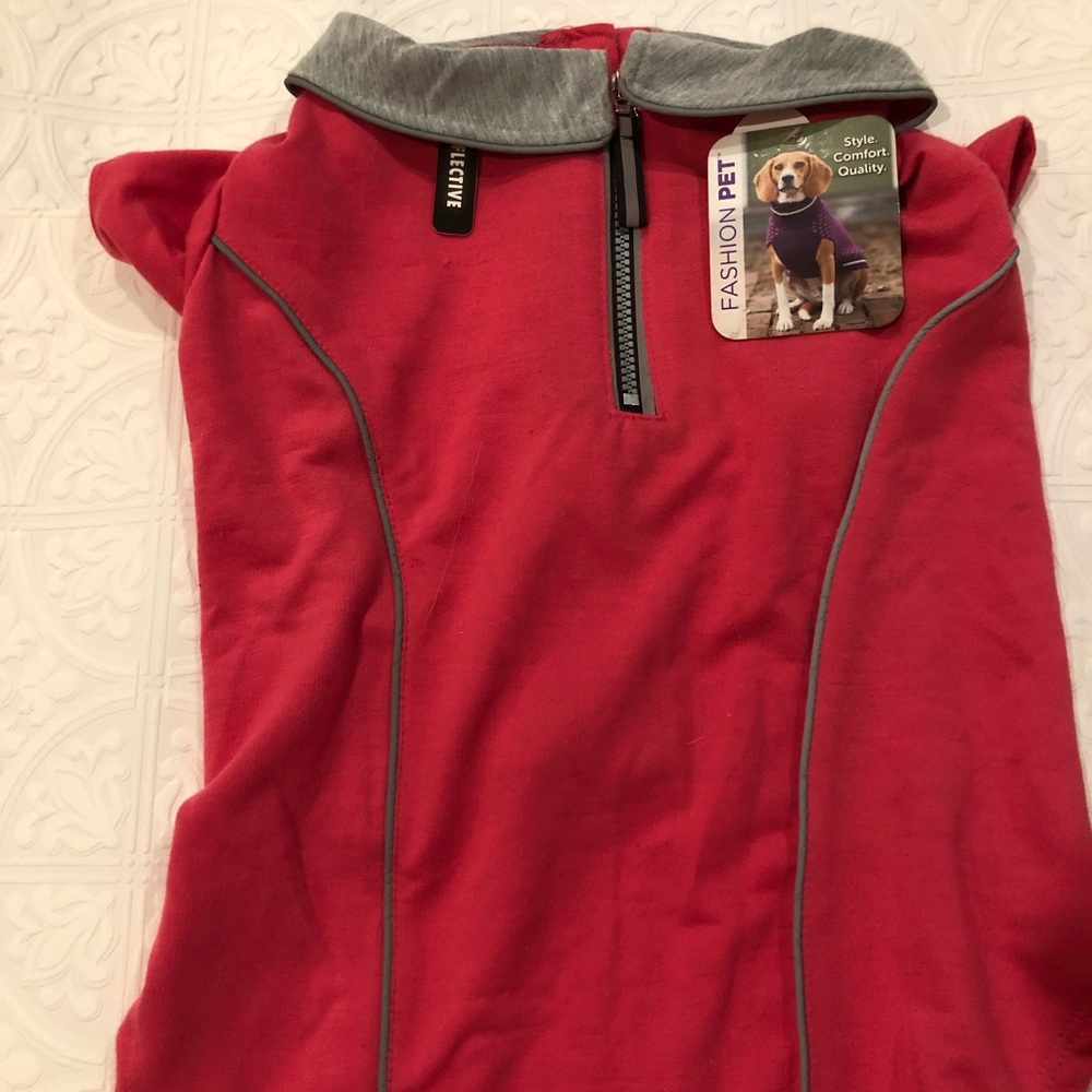 Fashion Pet reflective running jacket for dogs, pink, size large